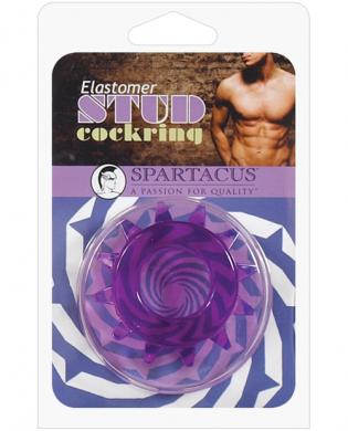 Stud elastomer cock ring – purple