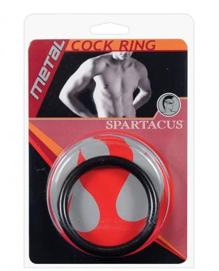 Black Metal 1.75in cock ring – black