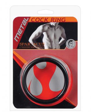 Black Metal 2in cock ring – black