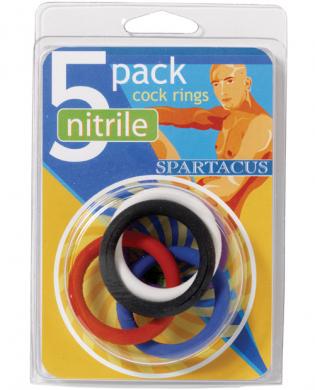 Nitrile cock  ring set 1.25in – asst pack of 5