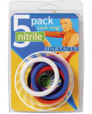 Nitrile cock  ring set 1.5in – asst pack of 5