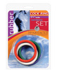 1.5in Rubber Cock Ring Set - Rainbow Pack Of 5
