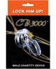 Cb-6000 3in Cock Cage And Lock Set - Clear