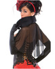 1 Pc Mini Mesh Vampire Cape W/large Collar And Front Ties