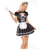 2 Pc Flirty French Maid Dress And Headband Black M/l