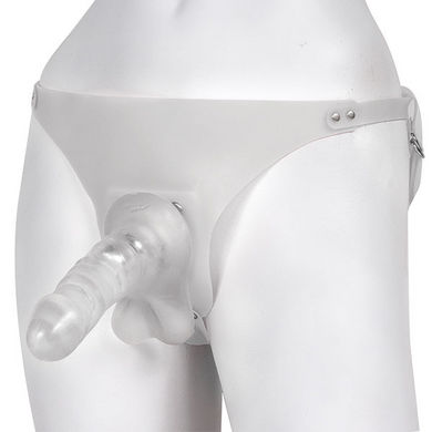 Savanna’s designer harness clear jelly 6in dong