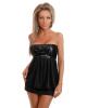 Club Wear Sequin Elastic Top Tube Dress Black Os