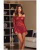 Hanging stretch lace and bell sleeved chemise w/removable shoulder straps a
