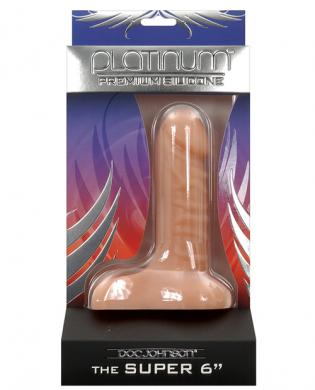 Platinum silicone 6in cock – white