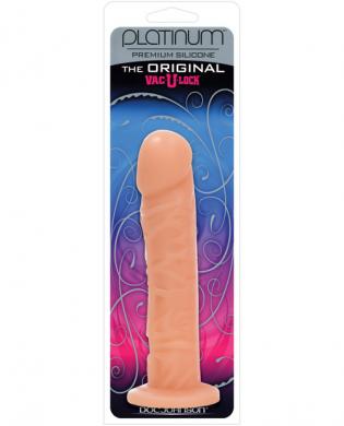 Platinum silicone vac-u-lock the original 8in dong – white