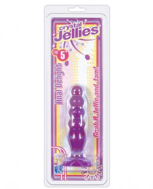 Crystal jellies 5in anal delight – purple