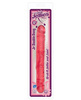 Crystal jelly jr. double dong 12in pink