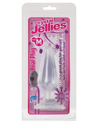 Crystal jellies medium clear butt plug