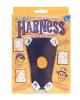 Leather dildo harness with strap, black
