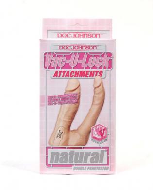 Vac-U-Lock Double Penetrator, Natural
