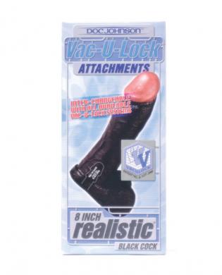 Vac-u realistic 8in black