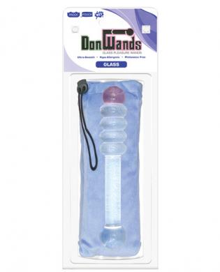 Don wands pink tip clear rings glass pleasure wand