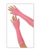 Long Fishnet Gloves - Fuschia One Size Fits Most