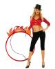 4 pc lion tamer capri pants, jacket w/tails,whip and hat red