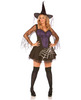 2pc black magic dress w/spiderweb sleeves and hat black 3x/4x