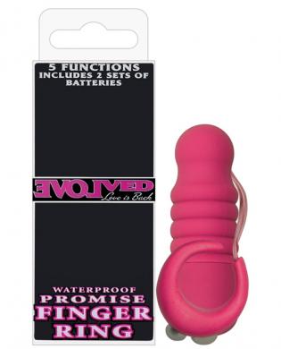 Evolved promise finger ring  pink