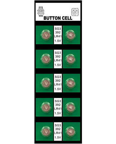 Batteries ag3/lr41 1.5v - card of 10