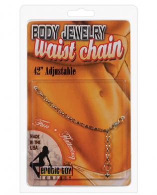 Waist chain hammered link – silver