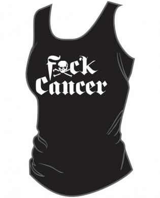 F ck cancer women’s tank top white black md