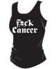F Ck Cancer Women's Tank Top White Black Md