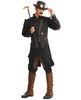2 Pc Steampunk Gentleman Jacket And Pants Black O/s