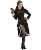 3 Pc Steampunk Renegade Jacket, Corset And Skirt Black O/s