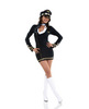 3 Pc Mile High Maiden Dress, Hat And Scarf Blue S/m