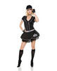 4 Pc Fast Pitch Hat, Dress, Belt And Gloves Black M/l