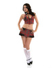 2 Pc Catholic School Sweetie Top And Skirt Red Plaid S/m