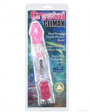 Crystal climax pink bee waterproof beaded vibe