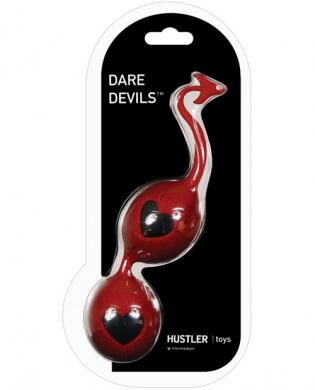 Hustler dare devils vaginal balls – red/black