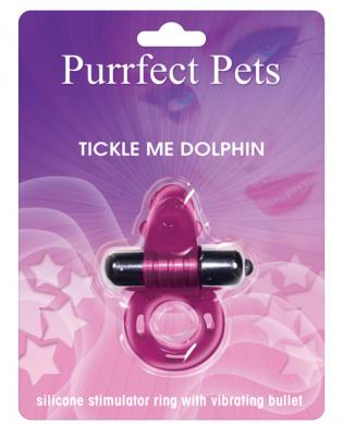 Purrrfect pet cockring clit stimulator dolphin  purple