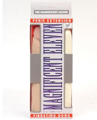 Magnificent eleven vibrating dong penis extension