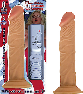 All american whoppers realistic vibrator - 3 speeds flesh