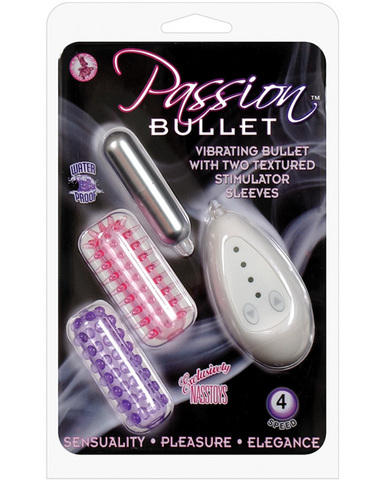 Passion bullet w/2 textured sleeves