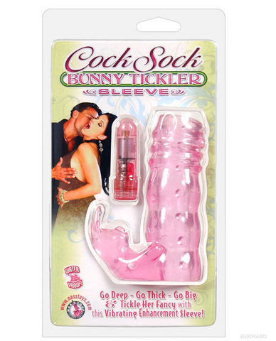 Cock sock bunny tickler sleeve - pink