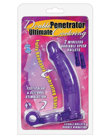 Double penetrator ultimate cockring - purple