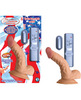 Real skin all american whoppers 5in vibrating dong w/balls - flesh