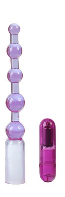 Ready-4-action vibrating anal beads - lavender