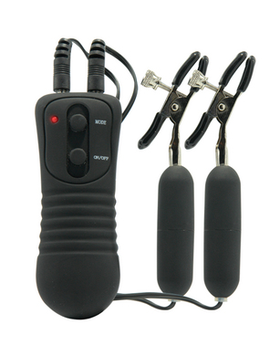 Fetish fantasy nipple clamps vibrating