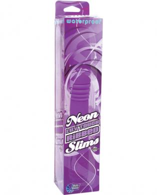 Neon luv touch ribbed sims - multi speed purple