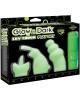 Luv touch play set mini mite massager w/3 jelly massage heads - glow in the dark