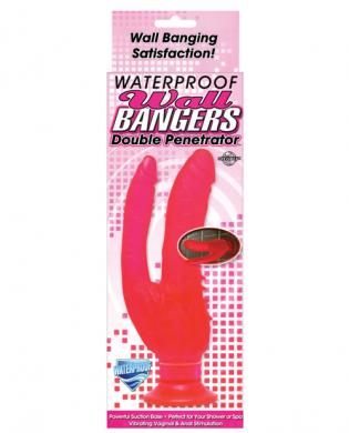 Wall bangers double penetrator - pink waterproof