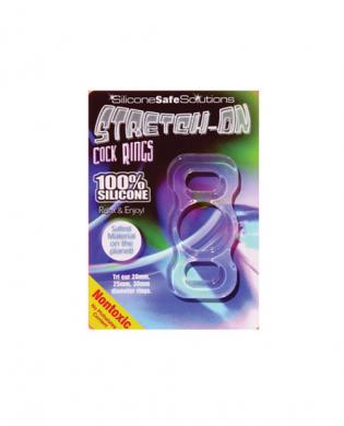 Stretch on silicone cock ring