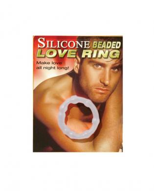 Silicone beaded cockring – clear